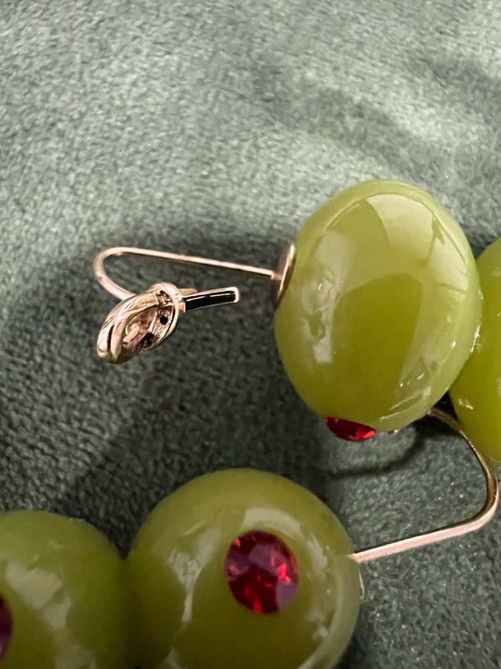 Olive with Pimento earrings. - Picture 7 of 12